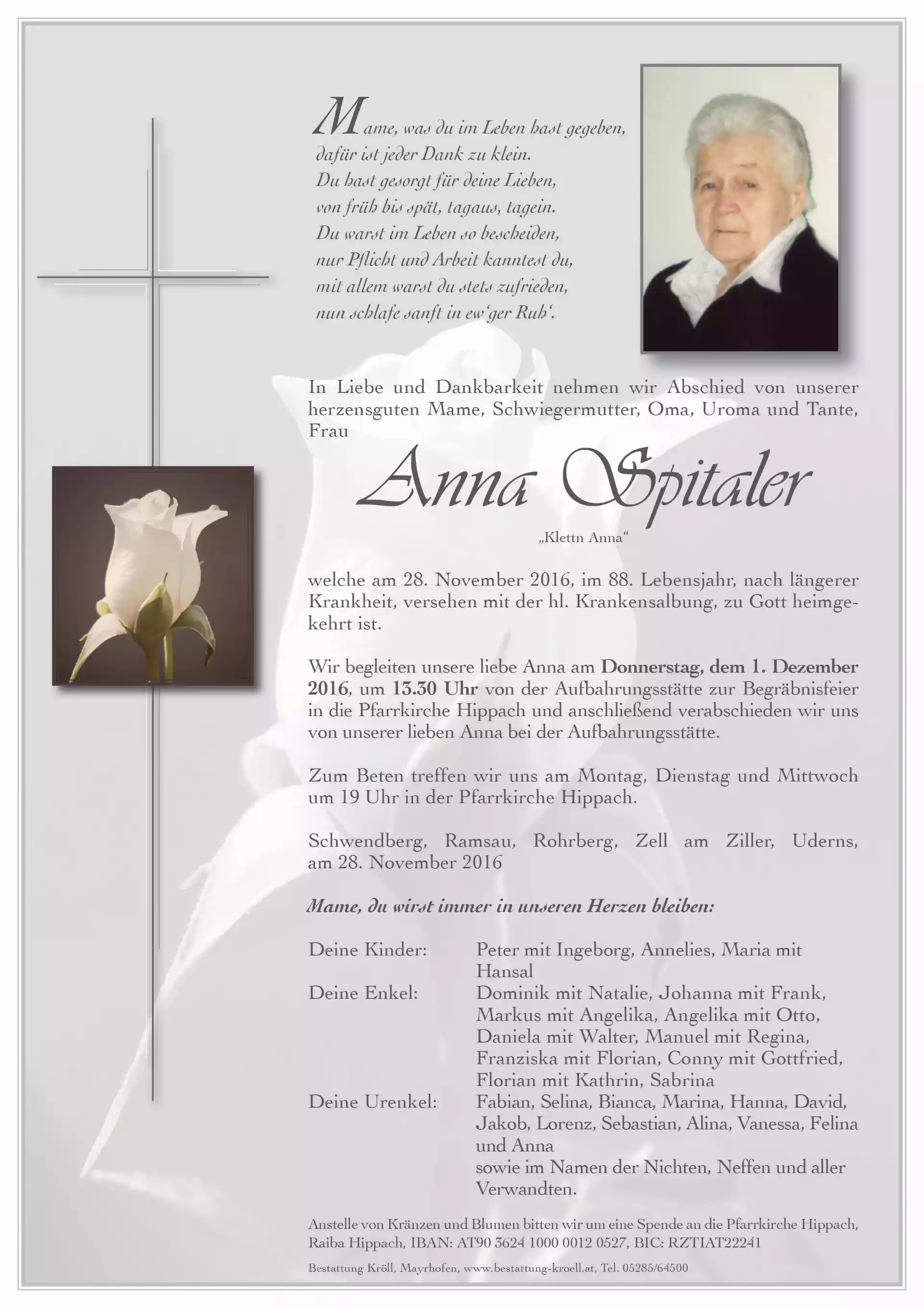 Parte von Anna Spitaler